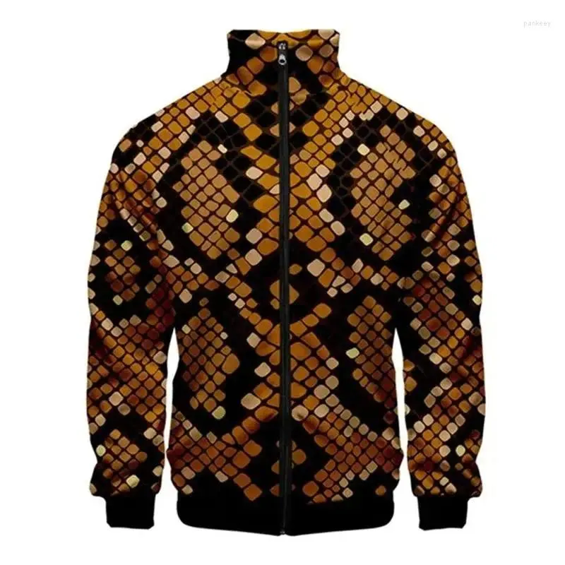 Męskie kurtki mody tygrys python skóra kurtka mężczyzna kobiety harajuku hip hop swobodny 3D Bluza bluza