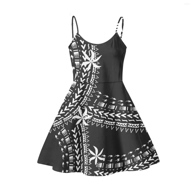 Casual jurken dames kledingjurk voor vrouwen 2024 tattoo -print thema halter sexy mode strand oversized o kraag