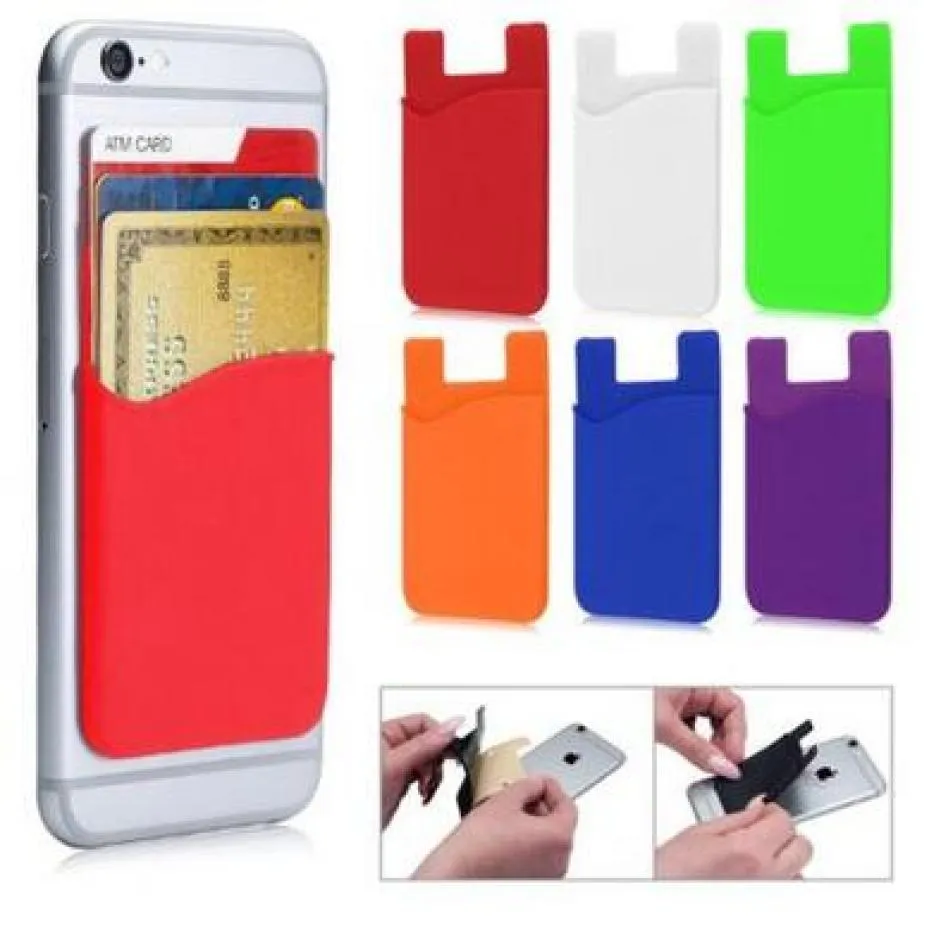 3m Silicone Auto Adesivo Crédito de cartão de crédito Pocket Bolet Pocket Pocket para Caso do celular iPhone X XS Max XR 8 7 6 Plus Samsung 3704804