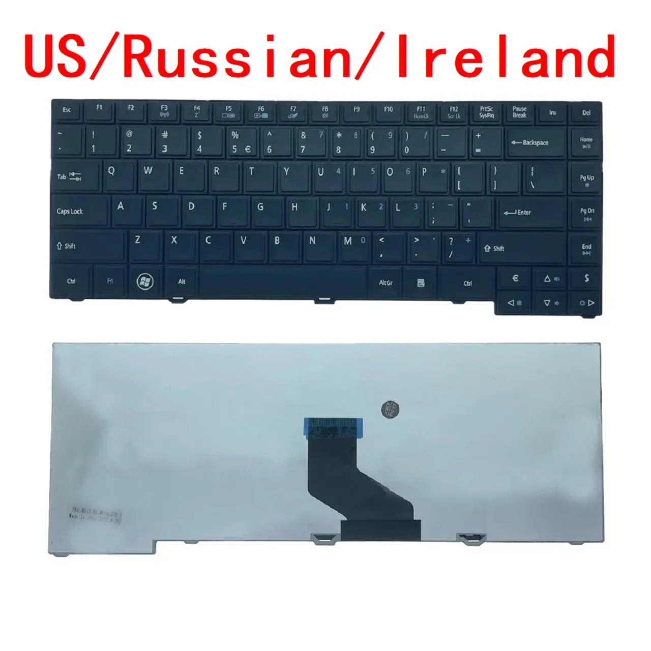 Tangentbord Nya amerikanska ryska Irlands bärbara dator för Acer Travel TM4750 4750Z 4750G 4745 4755 4740 4741 MS2335 P243 P243G P633