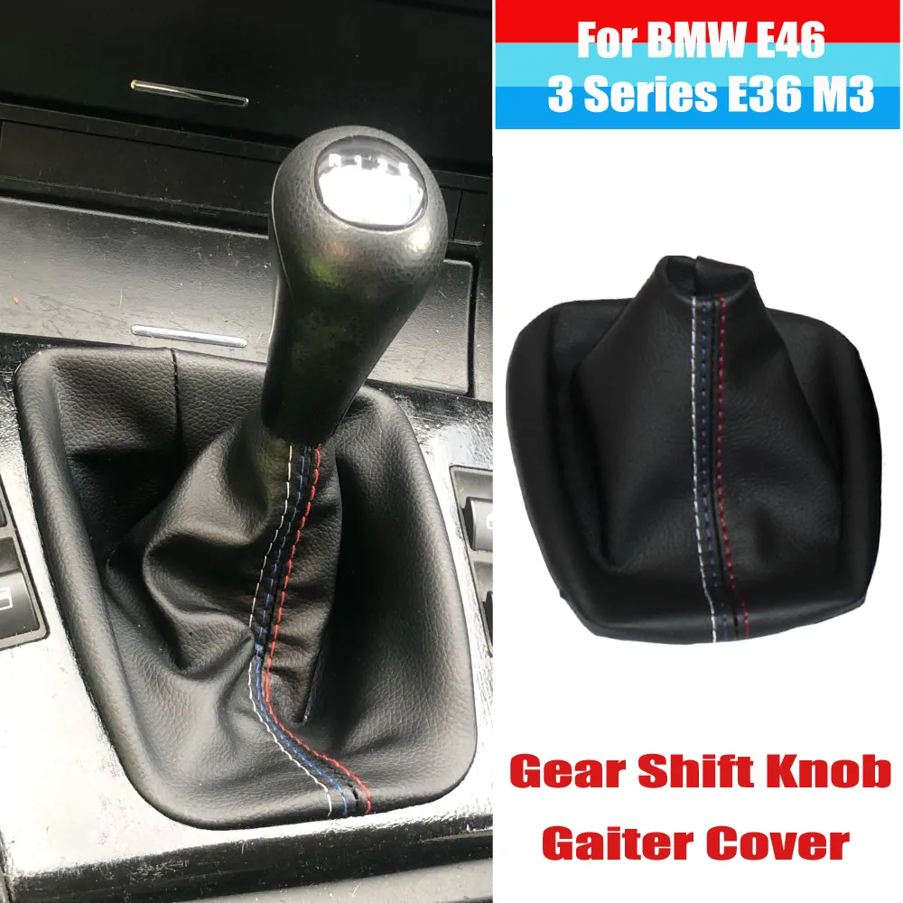 FOR DODGE AVENGER 5 SPEED 95-00 MANUAL GEAR BOOT BLACK LEATHER RED - View #3