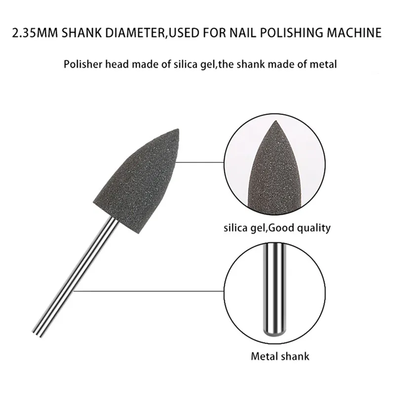thumbnail image 2 of Dental Lab Silicone Polishers Burs - Rubber Polishing Wheels 2.35mm Rotary Tool 2 of 5