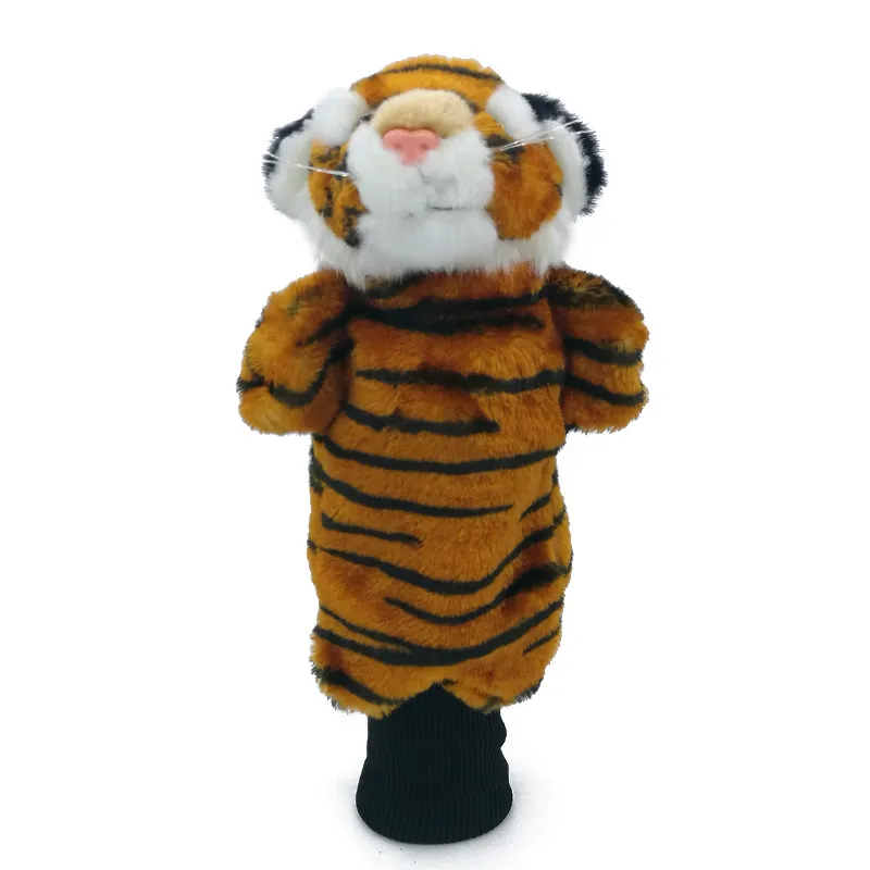 3 Colors Mini Tiger Golf Head Cover Fairway Woods Hybrid Animal Golf Clubs Headcover No For Driver Mascot Novelty Cute Gift