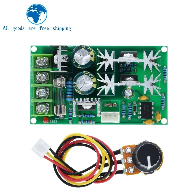 TZT DC 10-60V Regulador de control de velocidad del motor PWM Controlador de velocidad del motor 20A Regulador de corriente Módulo de accionamiento de alta potencia