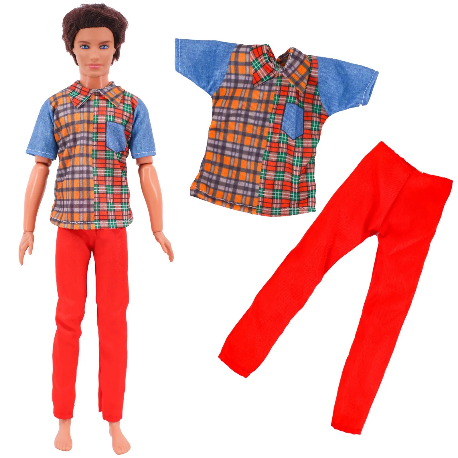 Lot de 12 vêtements et accessoires compatibles avec la poupée, 2 ensembles comprenant 2 manches courtes, 2 shorts, 2 maillots de bain, 4 chaussures, tenue décontractée pour poupée garçon de 30,5