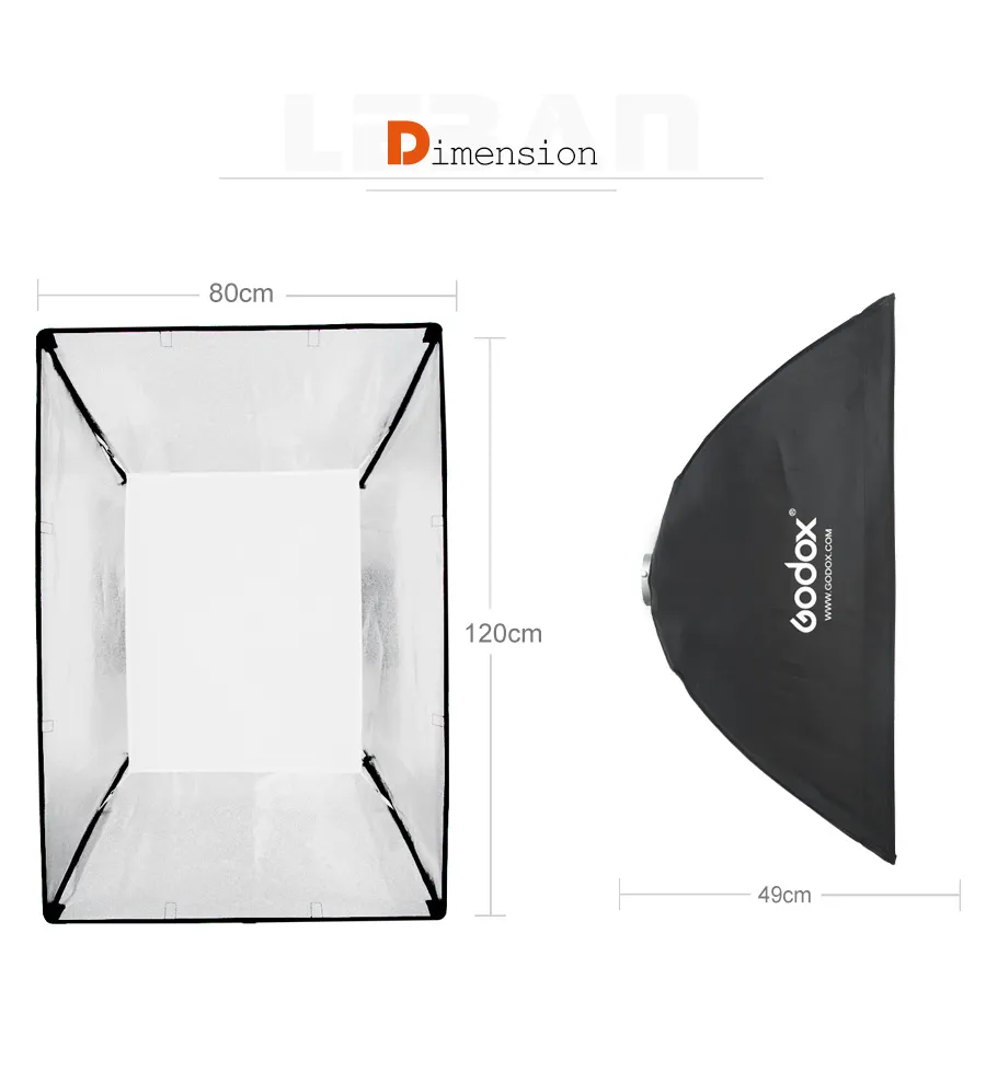 Rectangular Soft Box For Studio Godox 32x47inch Softbox with Bowens Mount, Portable Rectangular ...
