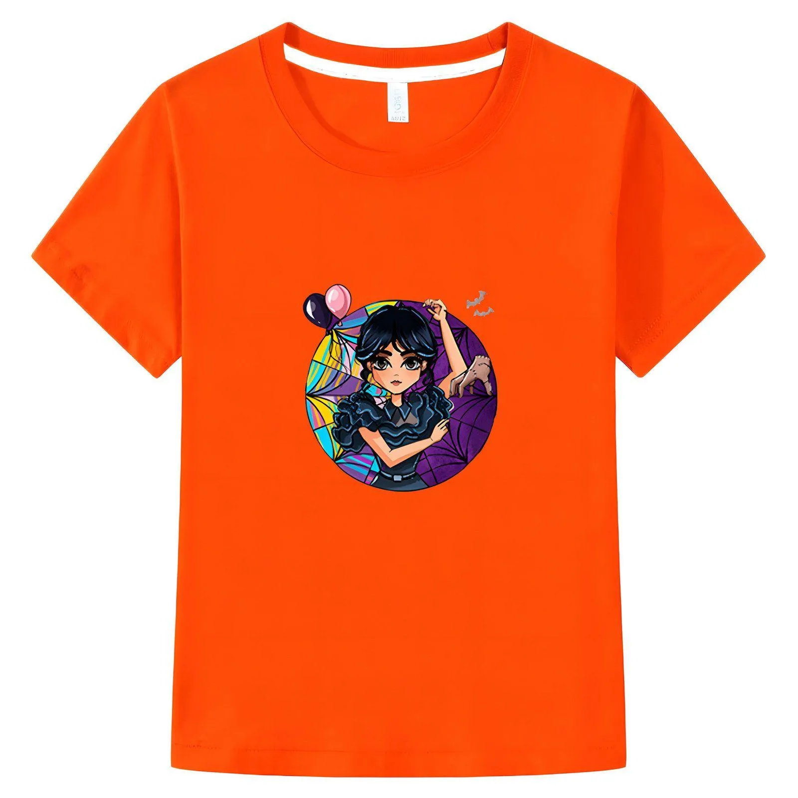 Kleidungssets Mittwoch Kinder Cartoon T -Shirt 100Cotton Sommer Kurzarm Y2K Jungen und Mädchen Kleidung 230630 Drop Lieferung Baby Mutter DH5EZ