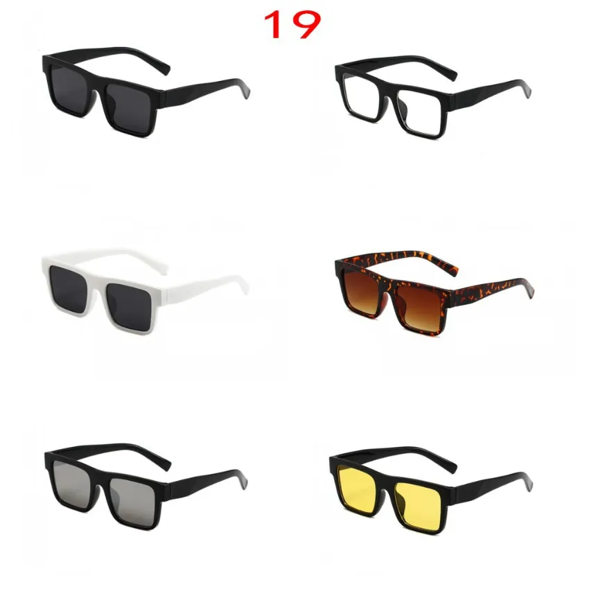 Unisex Designer zonnebril 19 Nieuwe zonnebril Mode bril Europees en Amerikaans groot frame zonnebril