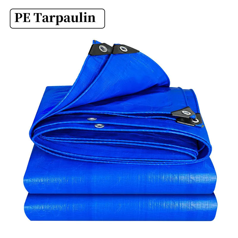 0,32 mm bleu pe tarpaulin armot de tissu extérieur jardin extérieur jardin imperméable ombrage tarp tarp car camion de voiture canopys plage de plage abri