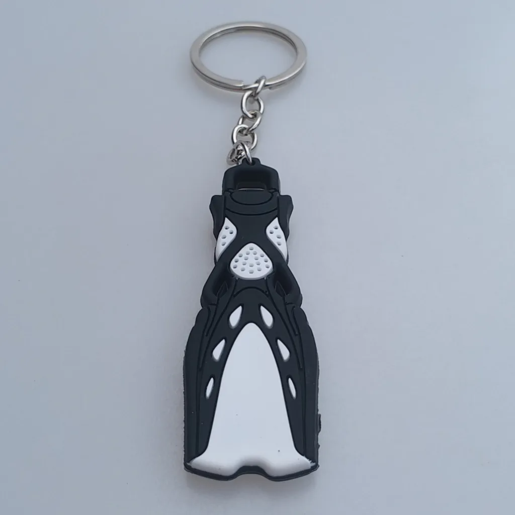 Scuba Flipper Key Chain Dive Fins Keychain Key Ring Holder Scuba Dive Flipper Keychain Keyring for Boat Tote Bag 