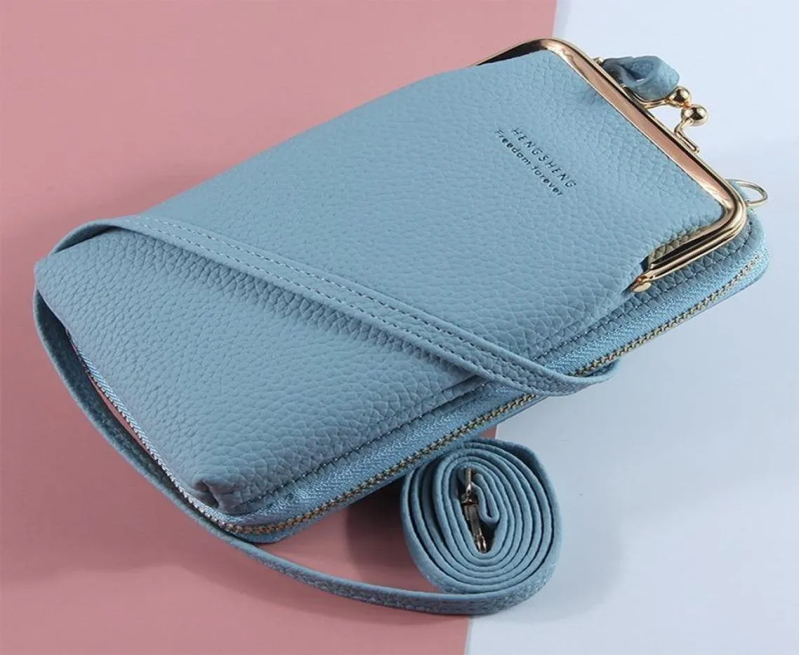 Plånböcker mode små crossbody väskor kvinnor mini pu läder axel messenger väska för flickor gula bols damer telefonväska zippe5194449