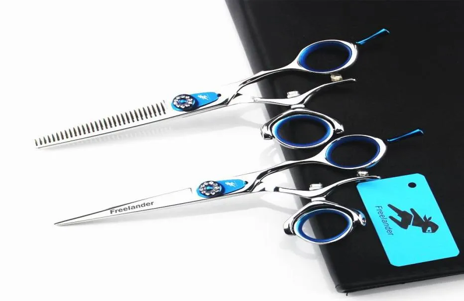 Tesoura de cabelo 55quot 6quot Shears voador 440c Cento giratório giratório