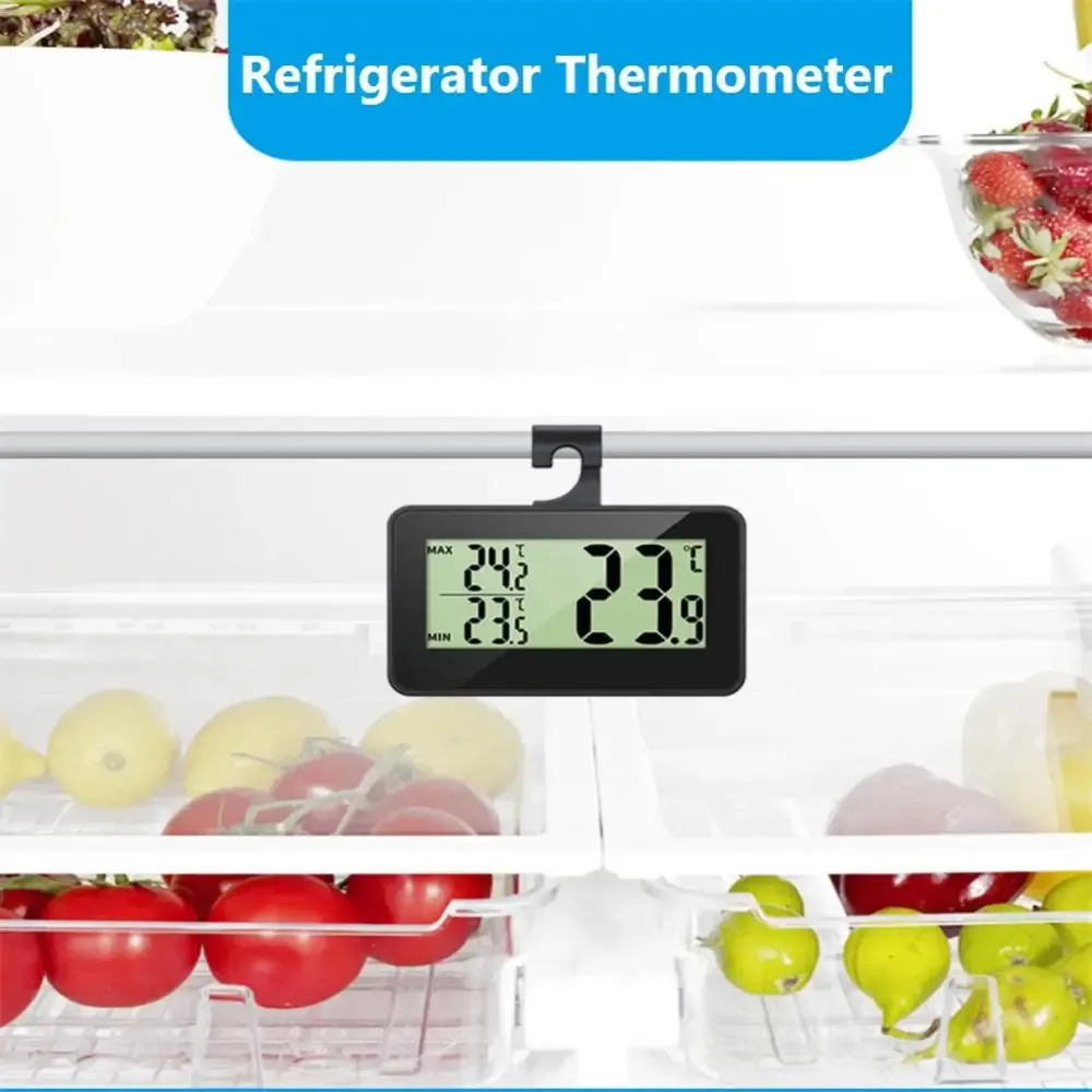 Electronic Digital Refrigerator Thermometer LCD Screen Fridge Freezer Temperature With High & Low -20°C To 60°C Anti-humidity