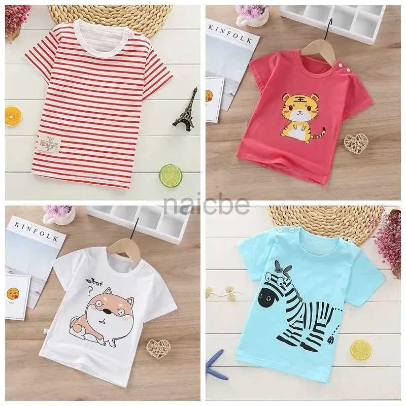 T-shirts Boys T-shirt Cartoon Stampato Girls Tees Tops Abbigliamento a maniche corte per abiti per bambini estivi Abbigliamento per bambini 240410