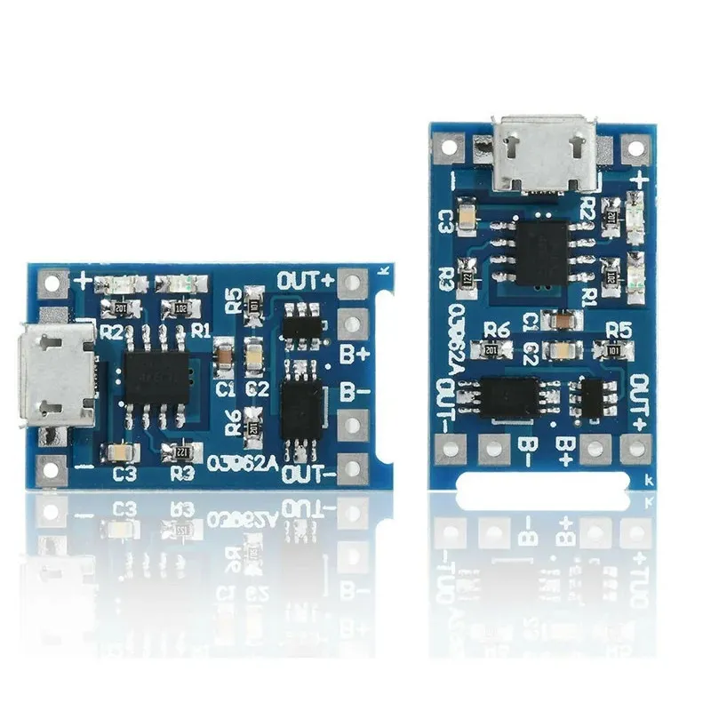 TP4056 + Protection Double fonctions 4.2V 1A Micro USB 18650 Lithium Battery Charging Board Charger Module