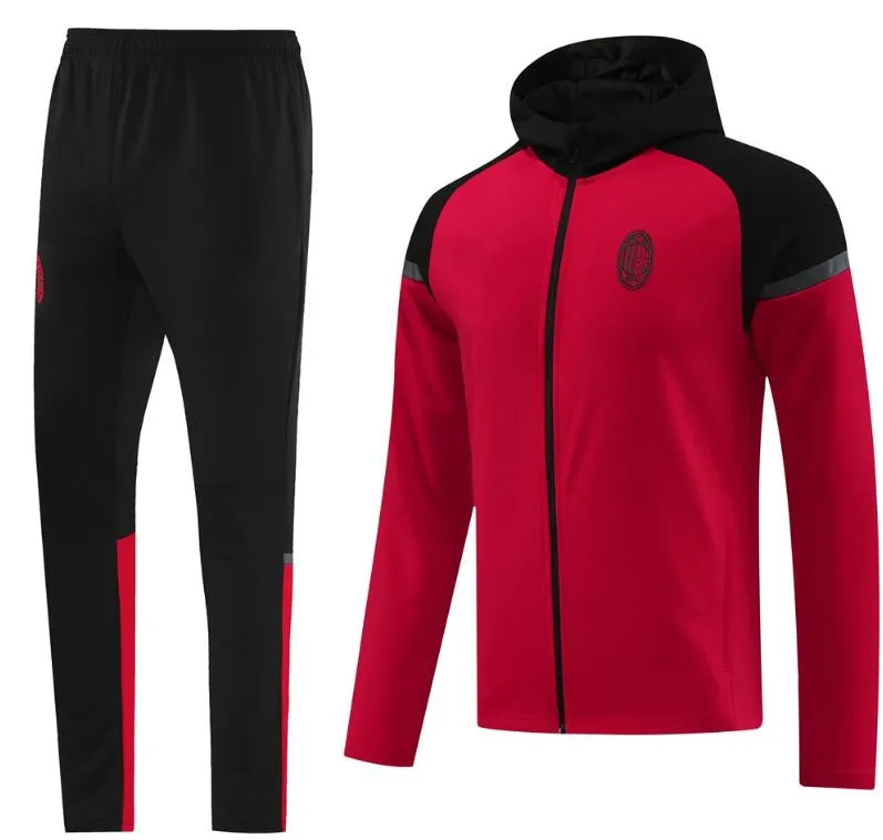 24 25 Tracksuit van volwassenen tussen voetbalopleiding Set 2024 2025 ERIKSEN Vidal Barella Hakimi voetbal Lange ritsjack Milans Hoodie Tracksuits Jogging Kit