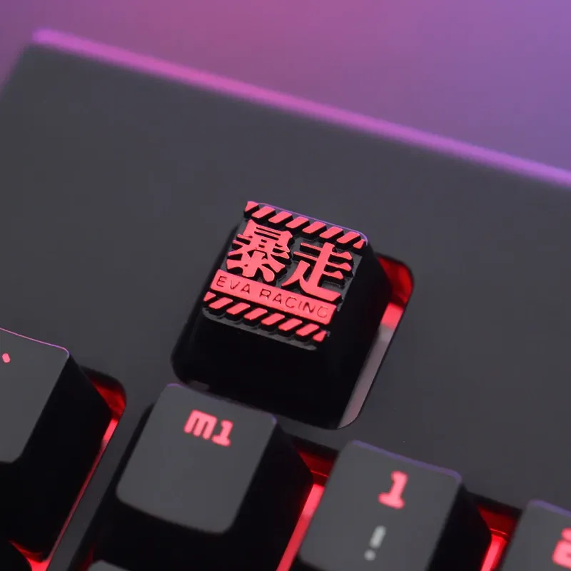 لوحات المفاتيح Keystone Eva Racing Keycap للوحة المفاتيح الميكانيكية 1 PC الزنك ألومنيوم سبيكة المعادن تخصيص مخصصة للألعاب DIY