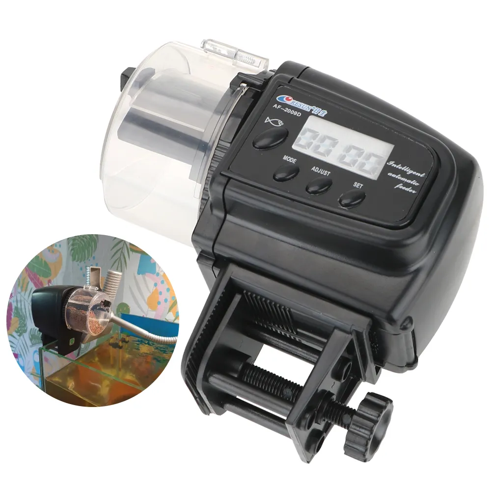 100ML Automatic Fish Feeder With Timer Feeding Dispenser LCD Display For Aquarium Fish Tank Auto Feeding Dispenser Tool