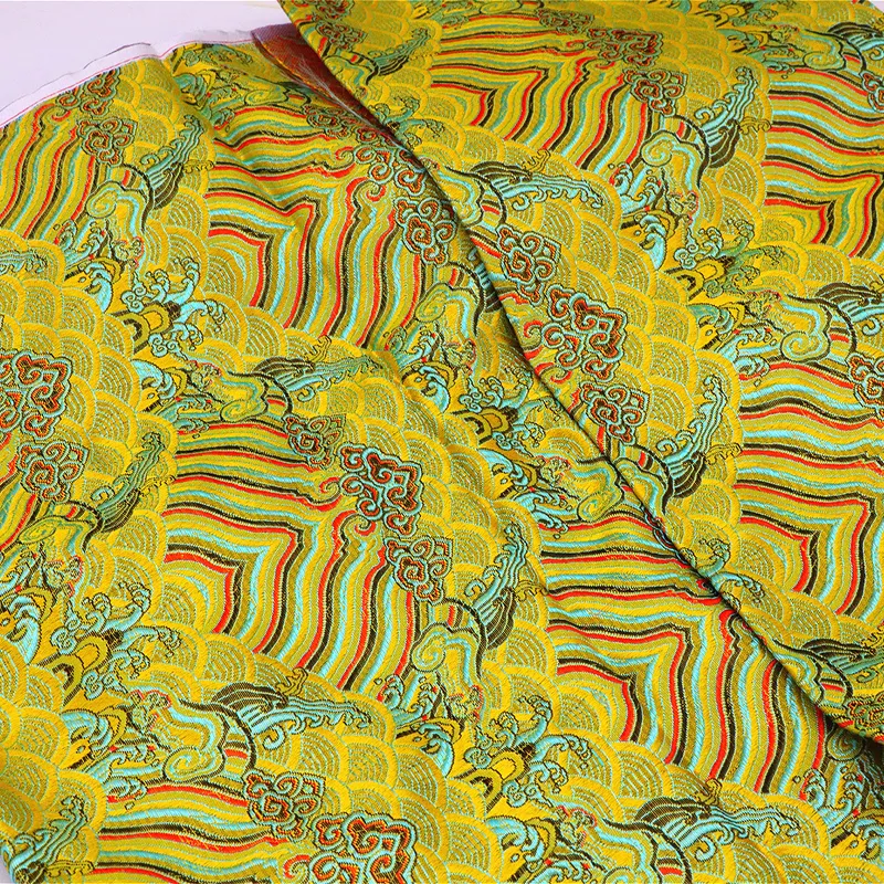 Blossom Style Brocade Setin Fabric Damasco Jacquard Fantasia estofamento de mobiliário de roupas de cortina de cortina por medidor