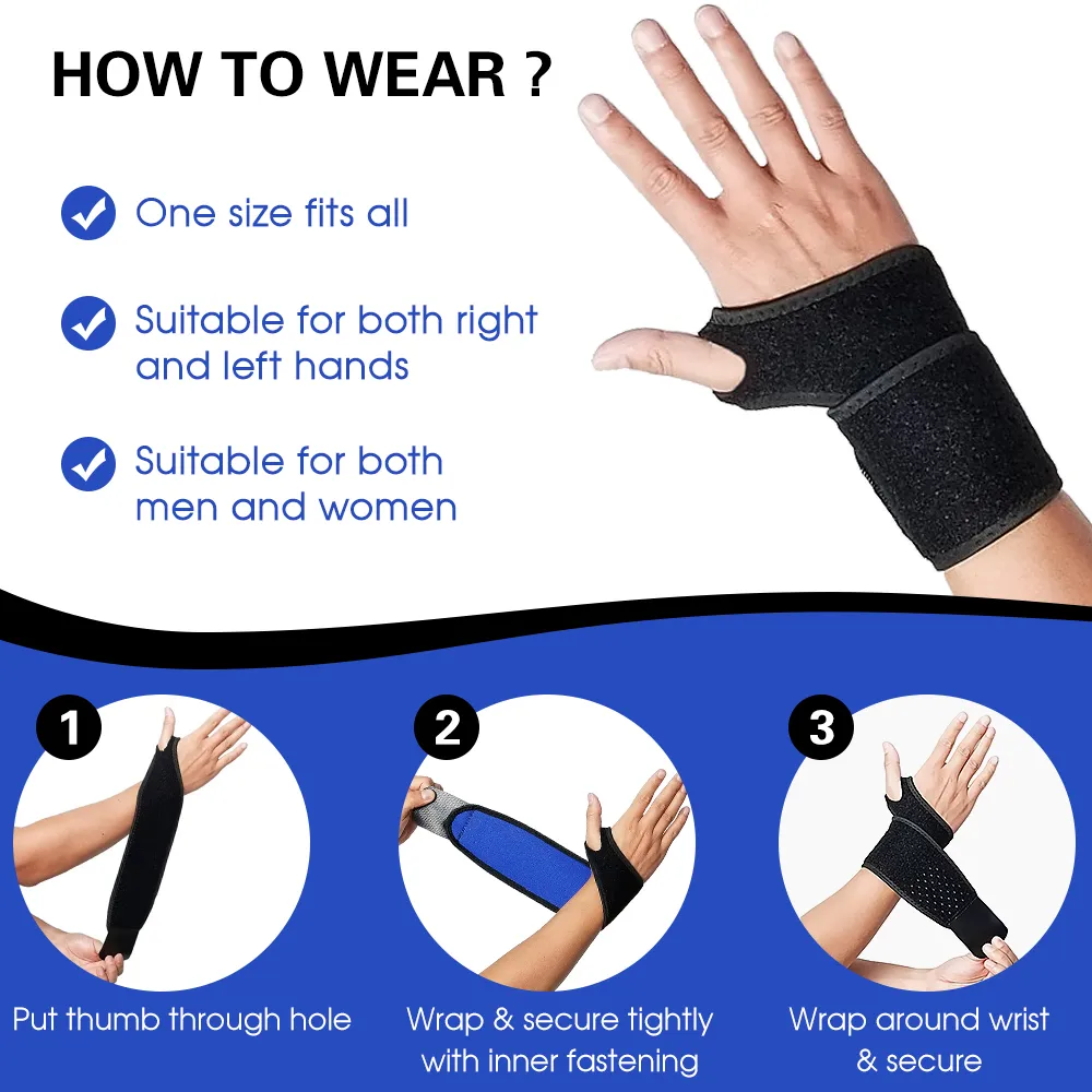 2 pezzi/1 pezzi di protezione del polso supporto per tutela del tunnel carpal schiona ginnastica cinghia sport sport shrool wrapod bandage leggero