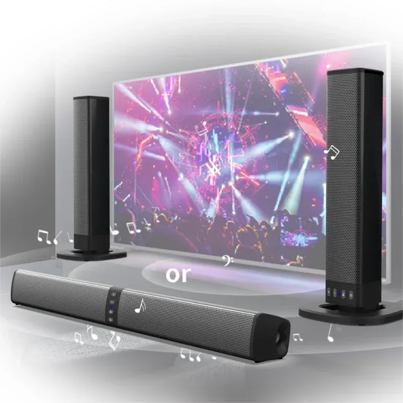 Radio Powerful Soundbar Sound Radio Blaster Bar Audio TV PC Computer Subwoofer Wireless Home Theater Speaker