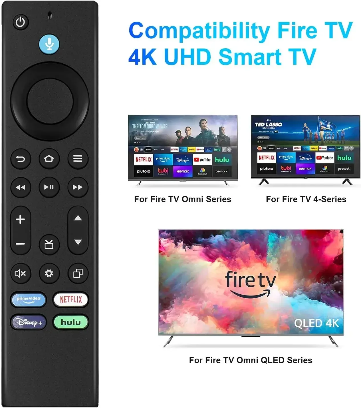 Box Ersättning Alexa Voice Remote Controllers för Amazon Fire TV Stick 3rd Gen Fire TV Cube Fire TV Stick Lite 4K Home Appliance