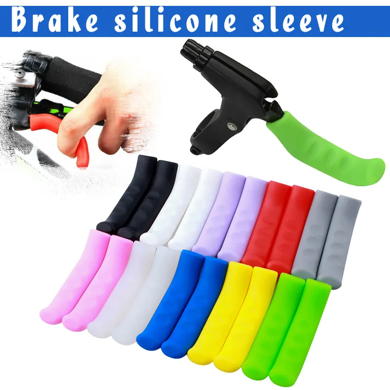 New Pair Silicone Bicycle Lever Grips Protectors Anti-Skid Bike Brake Lever Handle Sleeve MTB Bike Cycling Silicone Brake Cover