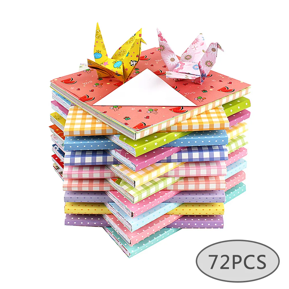 72pcs 15cm Modèle Home Paper Origami Kids Diy Craft Paper Créativité Double face pour enfants