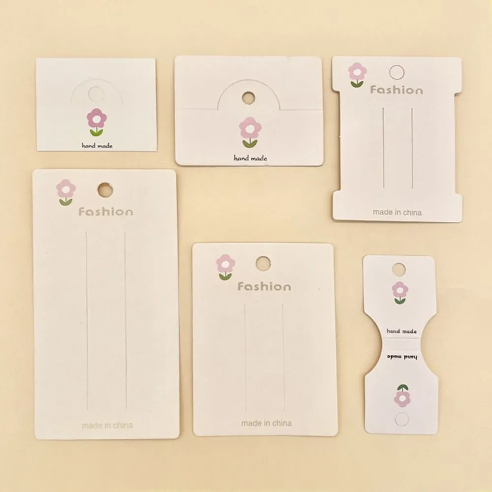 100st Retail DIY Packaging Kit Ear Stud Hairpin Jewelry Package Cards Display Boardcard Cute Flower Necklace Earring