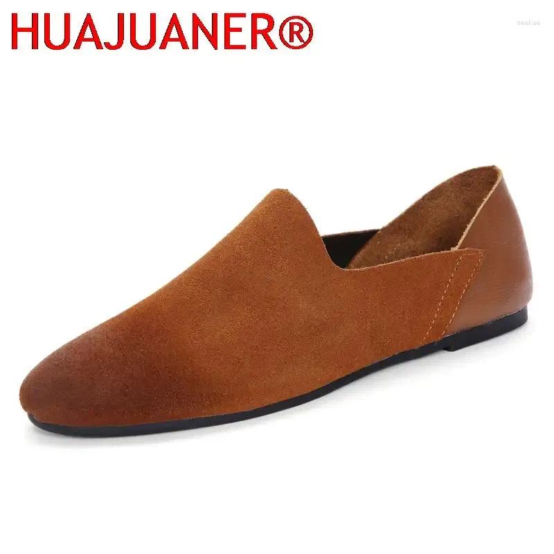 Casual schoenen mannen zomer ademende lichtgewicht rijden vrije tijd low top walk lederen loafers suede Britse stijl