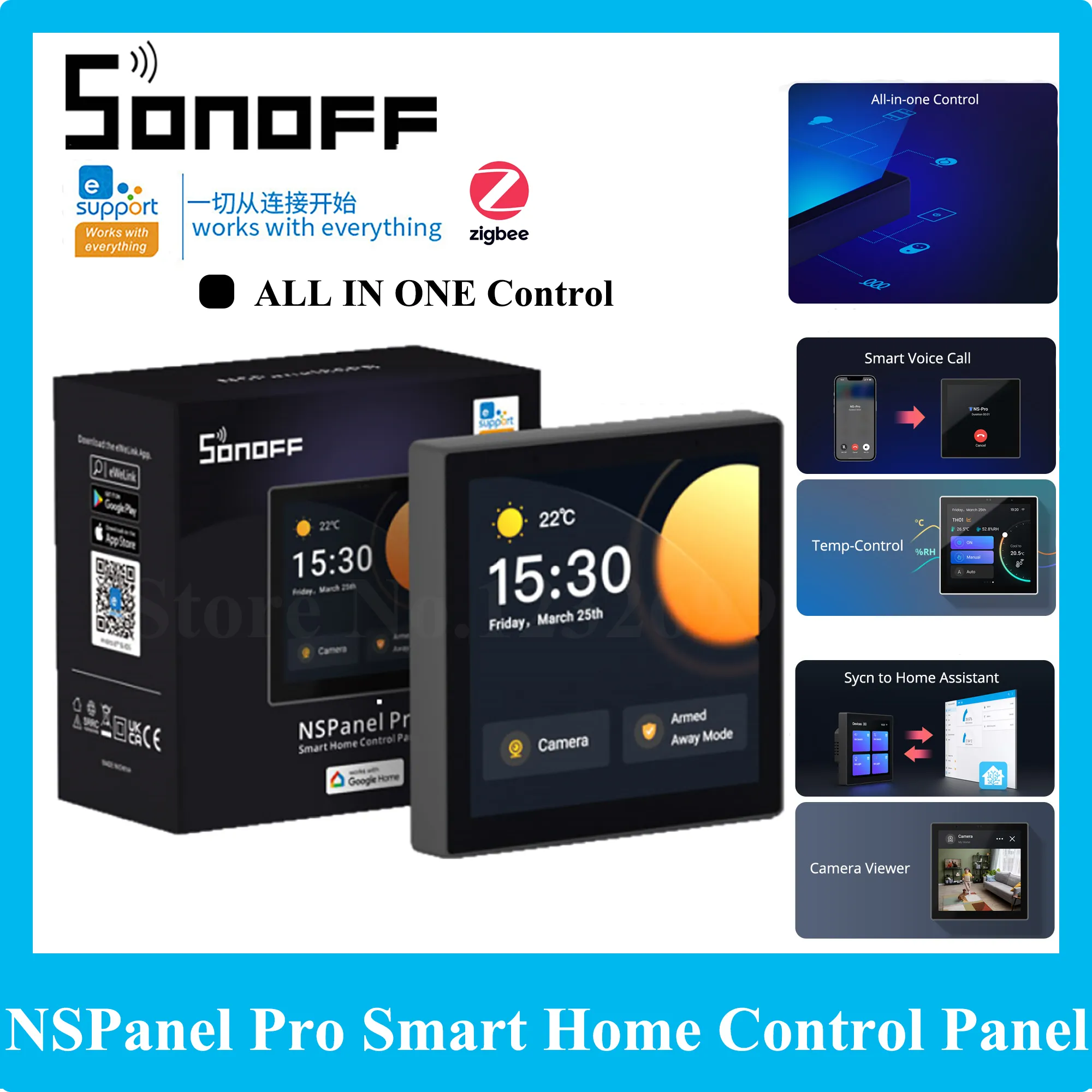 SONOFF NSPanel Pro Smart Home Control Panel – 3.95" Zigbee Gateway With App Control