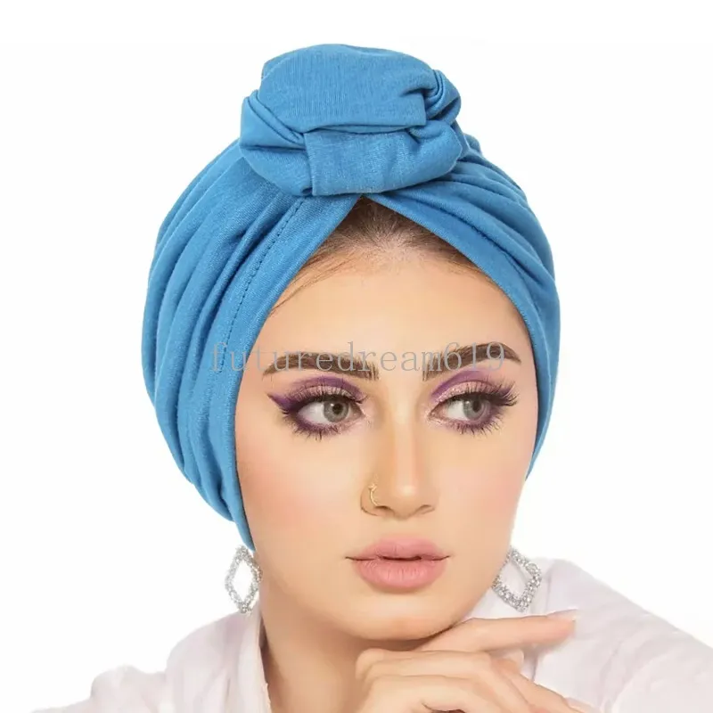 Donne Hijab Musulmano Hijab Cappello Indiano Berretto A Turbante