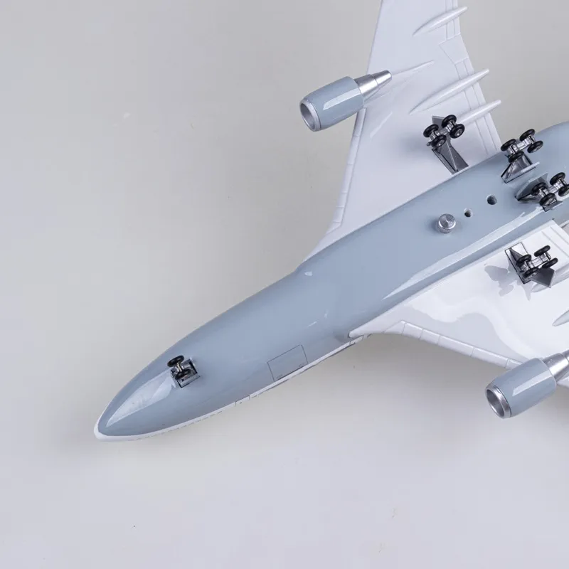 Pan Am Boeing 747 Maquette Résine échelle 1:150 – Envergure 44cm, Longueur 47cm, Train Caoutchouc Rotatif, Support Métal, Collection