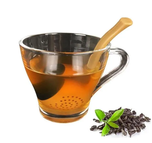 1 PCS Pipe Silicone Tea Maker Infuser Filter Diffuser Tea Leaf Silter Pipe For For Drinking Tea Accessories New Design6308608