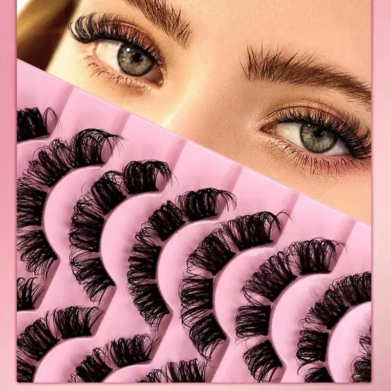 Pairs set False Eyelashes With Pearl Glitter Shiny Stage Eyes Makeup Natural Thick Curling Pearl Eyelash Extension Party Cosplay