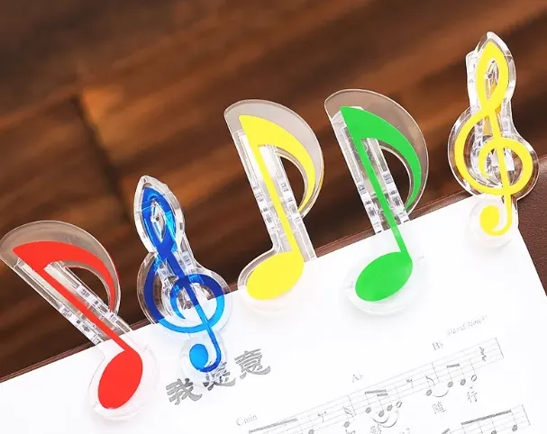 Tas clips plastic muziek noot clip piano boek pagina klem musical treble clef clips bruiloft verjaardagsfeestje voorkeur geschenken