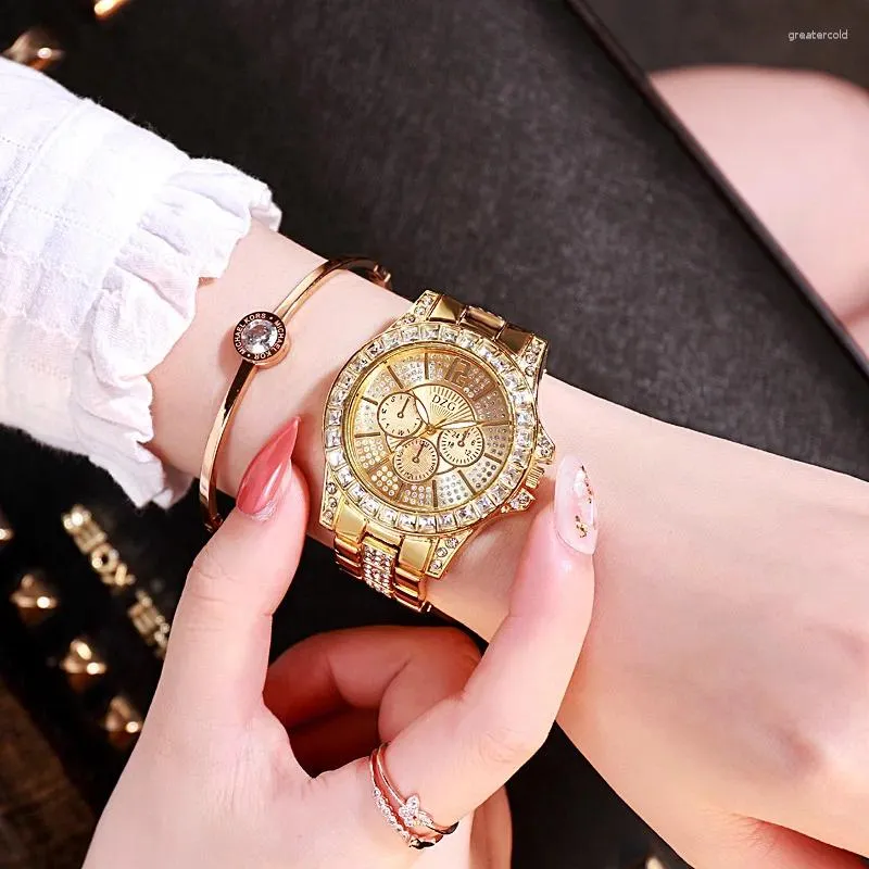 Wristwatches Fashion Women Diamond Watch Ladies Watches Casual Bracelet Crystal Quartz Wristwatch Relogio Feminino