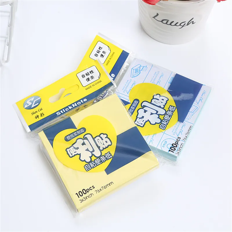 100 vellen Kawaii Cute Post It Sticky Note Pads Memo Pad Bookmark Paper Notepads Posits for School Stationery Office Supplies