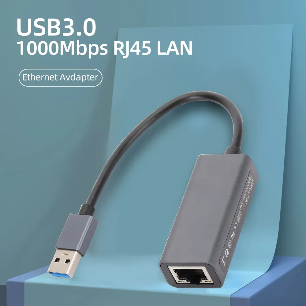 Kort 1000 Mbps USB 3.0 Ethernet -adapter till RJ45 Network Card Typec till Gigabit Network Card LAN för Nintendo Switch Laptop Ethernet