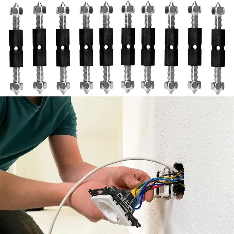 10 pièces Réparation de cassette Réparation électrique Réparation de cassettes Vis de support Boîte pour l'interrupteur mural