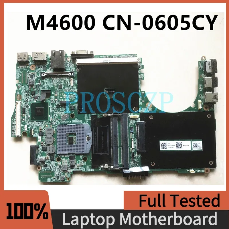 Scheda madre CN0605CY 0605CY 605CY SPEDIZIONE GRATUITA Mainboard di alta qualità per Dell M4600 Laptop Motherboard QM67 DDR3 100% Full Working Bell