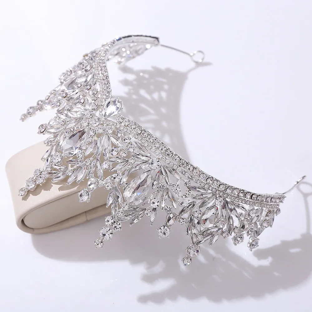 DHgate.com:DIEZI Baroque Tiara for Women, Purple Crystal