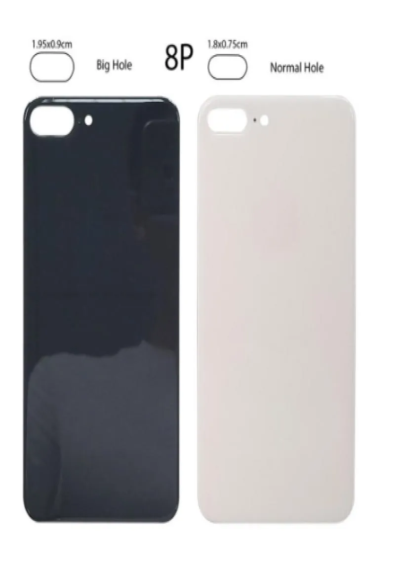 För iPhone 8 8 Plus X XR XS XSMAX batteri Glas Back Glas ersättare Back Cover Housing Big Hole Camera ingen demontering med STIC5422408