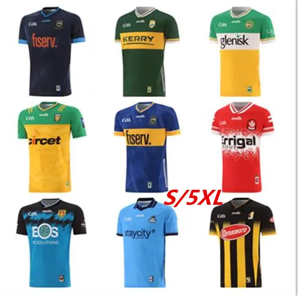 새로운 2024 Dublin Kilkenny Wexford Gaa Jerseys 23 24 Armagh Donegal Down Fermanagh Louth Tyrone Kildare Tipperary Derry Home Antrim Monaghan T 셔츠 크기 S-5XL