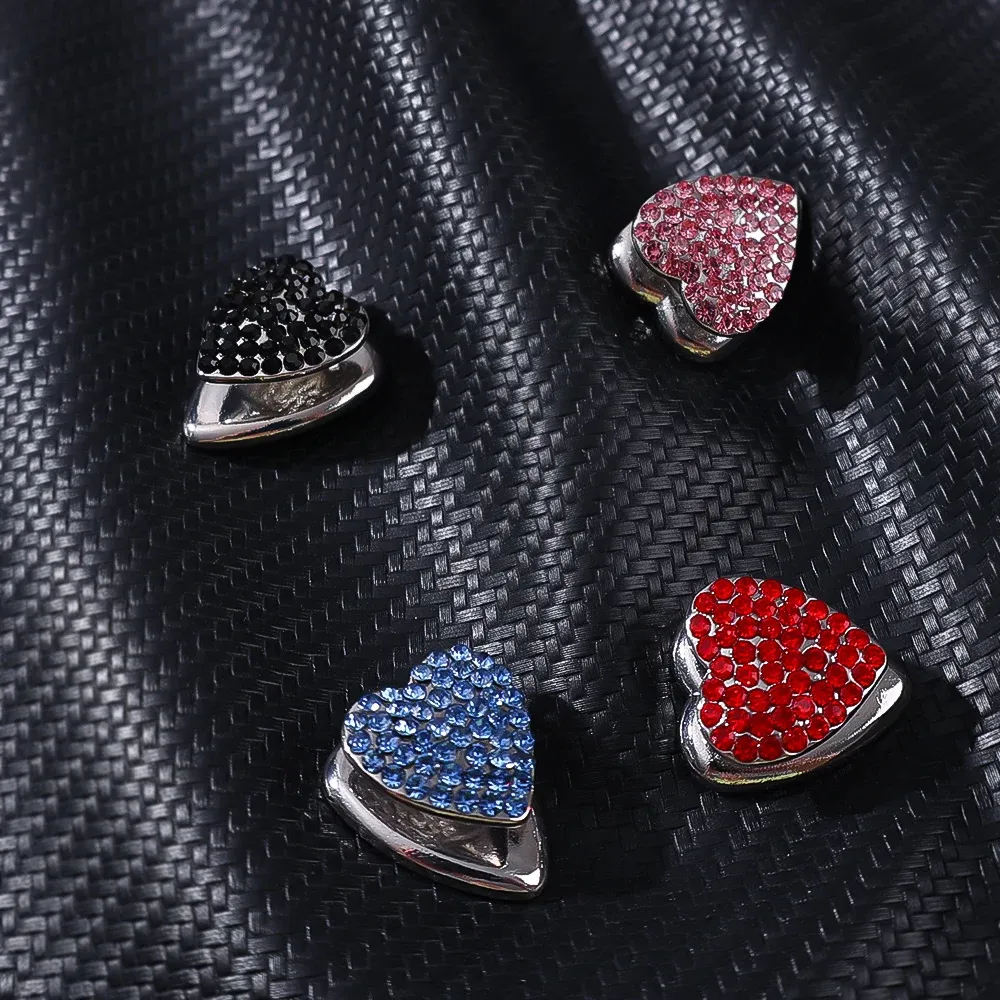 Rhinestone Car Adhesive Hook Bling Diamond Hanger Auto Dashboard Mount Storage Clip Love Heart Car Cable Winder Holder Holdern Organizer