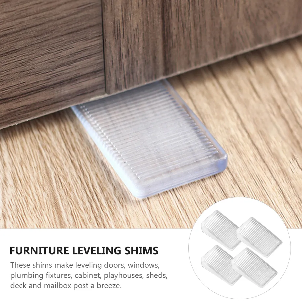 SHIMS FURNITUUR NIVEAL Toilet Plastic Levelers Tafel Shim Pads Rubber verbetering Bed Diy Level Leveler Stabilisatoren Home Clear