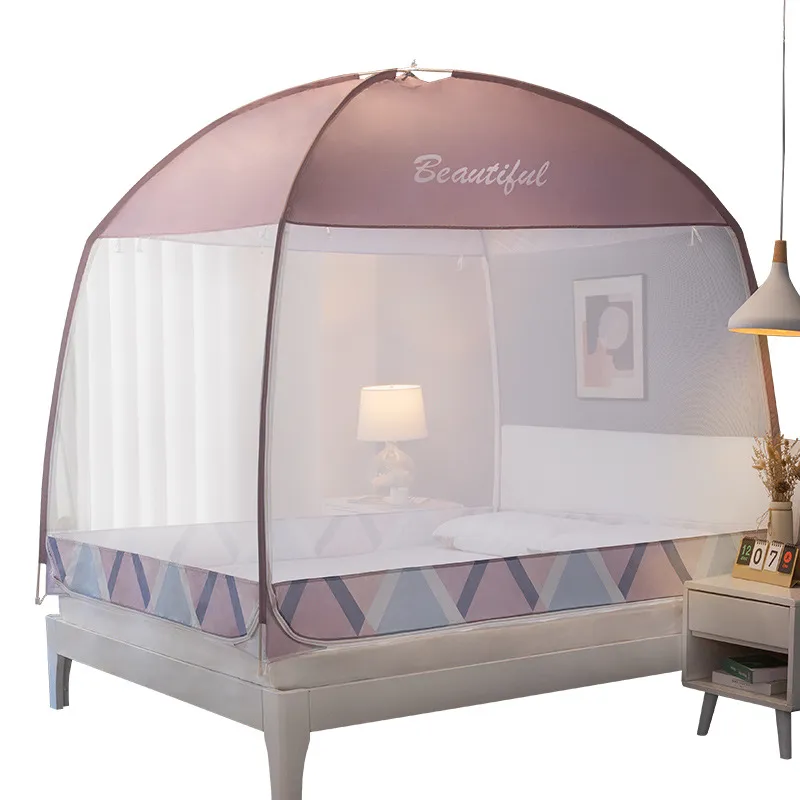 Summer Yurt Mosquito Net Cama Net Bed Home Bedroom Antisoresquito Cubierta de 360 grados Cuerola completa Cosa de cama Textiles para el hogar