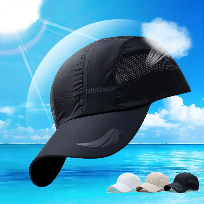 2024 Brand estivo per uomini Sports Running Sweat Baseball Cap Male Golf Women Secco veloce KPOP Holid Mesh Hat 240411