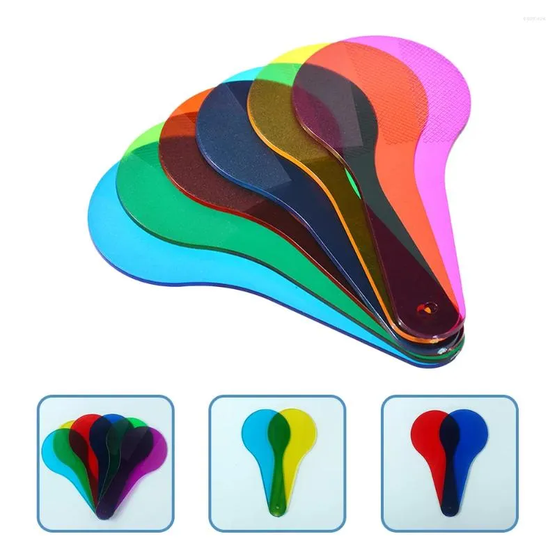 Adesivi per finestre 6pcs per bambini Esperimento ottico Scienza Colore Paddles Filtro divertente