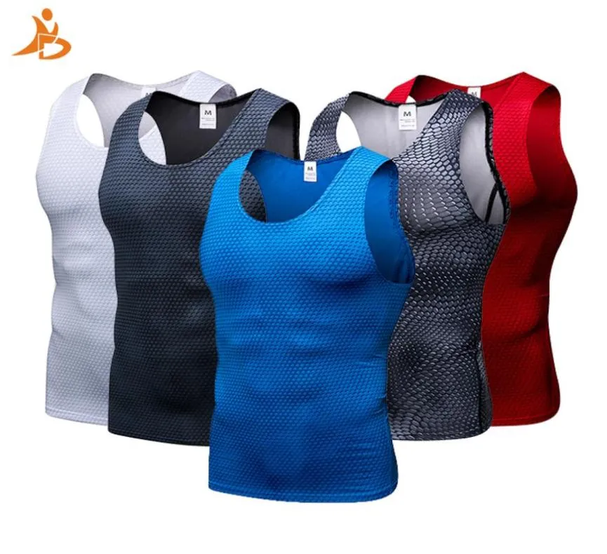 2018 YD New Compression Tights Gym Tank Top Quick Dry Sleeveless Sport Shirt Men Gym Clothing For Summer Cool Men039s Running V1021002